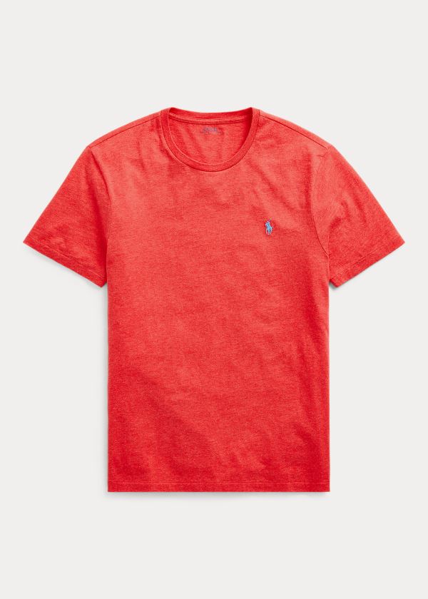 Playeras Polo Ralph Lauren Hombre Coral - Cotton Jersey Crewneck - GUEOI5879